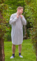 Preview: Flanell Nachthemd LV 2 -Blue/Ivory Stripe