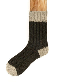Connemara Fleck Plus Socks darkgreenbeige