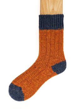 Connemara Fleck Plus Socks orangeblue