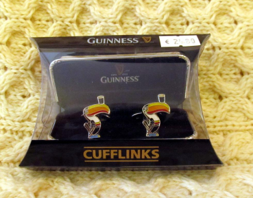 Guinness Manschettenknöpfe Tucan