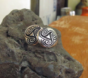 Celtic Earring/ -clip/ Irisch keltische Ohrringe/ -clips Triskele