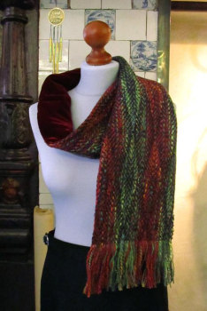 Tweed Schal mit Samt 1173 / B13