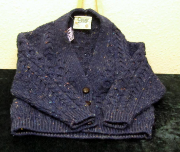 Carraig Donn Childrens V-Neck Cardigan blue