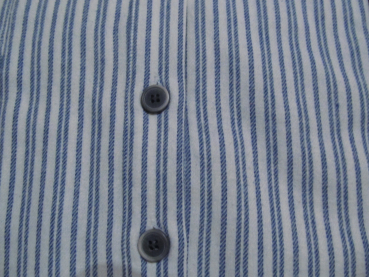 Preview: Flanell Nachthemd LV 2 -Blue/Ivory Stripe