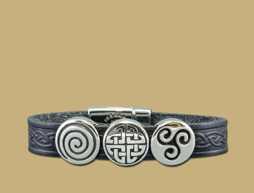 Lederarmband schwarz AOIFE