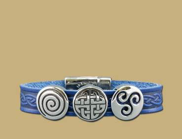 Lederarmband blau AOIFE