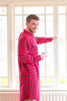 Preview: Flanell Nachthemd LV 27 -Red Tartan