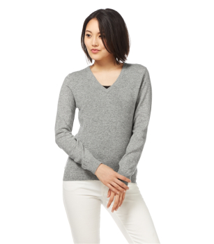 Preview: Woolovers V-Jumper Flannelgrey