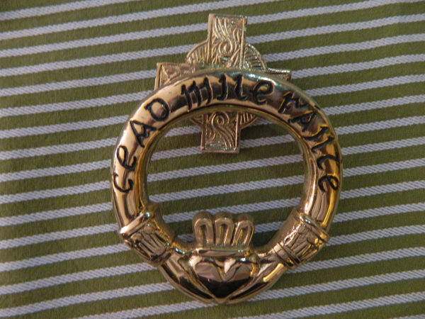 Brass Door Knocker "Claddagh"  CEAD MILE Failte