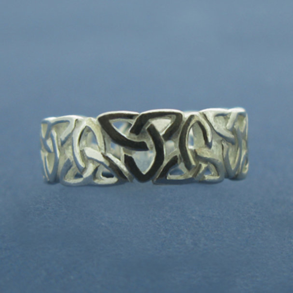Keltischer Silberring Trinity Knoten -13040