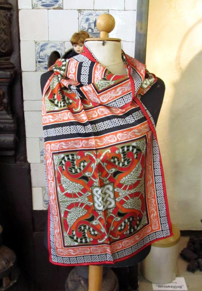 Celtic Silk Scarf "Bird"