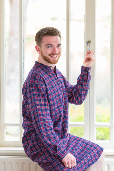 Flanell Nachthemd LV 28 -Purple Tartan
