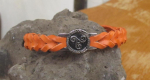 Lederarmband Triangle hellbraun geflochten